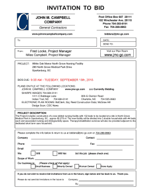 Invitation to Bid