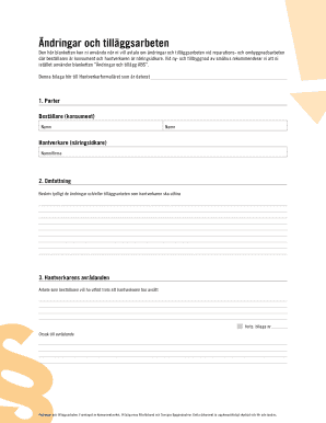 Change and Additional Work Agreement