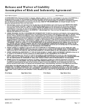 Release and Waiver of Liability Agreement