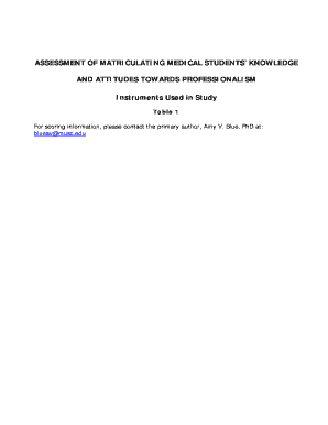 Medical Student Professionalism Assessment