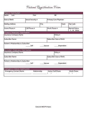 Patient Registration Form
