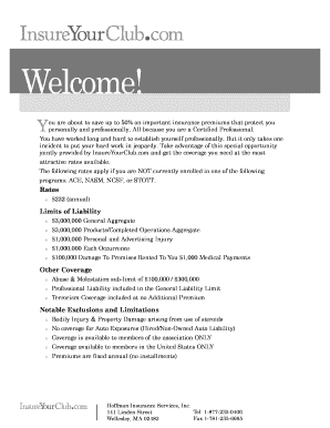 Professional Liability Insurance Application