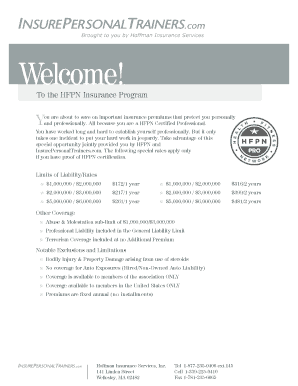 HFPN Insurance Program Application