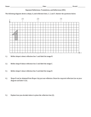 Geometry Reflection and Transformation Worksheet