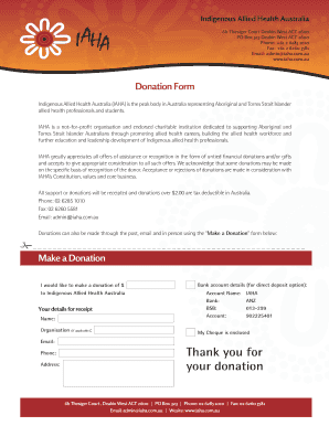 Indigenous Allied Health Australia Donation Form
