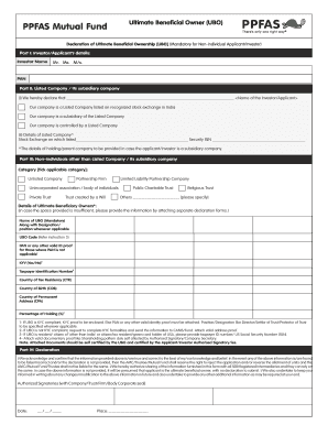Ultimate Beneficial Owner Declaration Form