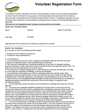 Volunteer Registration Form