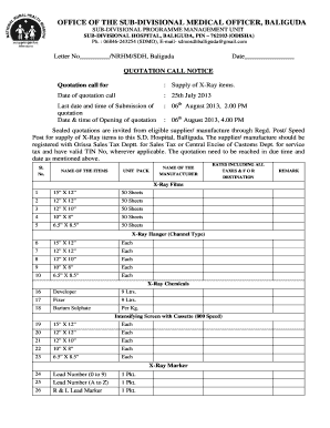 OFFICE OF THE SUB -DIVISIONAL MEDICAL O FFICER BALIGUDA - kandhamal nic