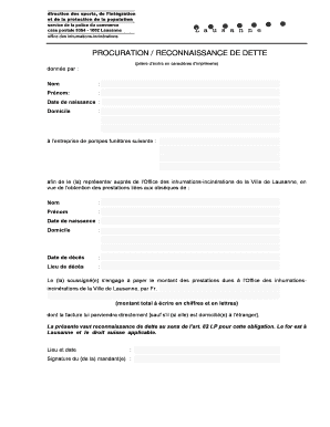 Mandat de représentation pour les prestations liées aux obsèques