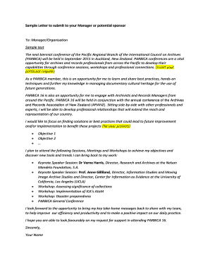 Fillable Online Sample Letter to submit to your Manager or potential ...