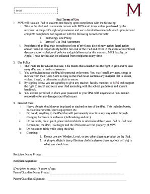iPad Terms of Use Agreement