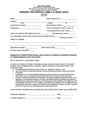 Rectification deed - Request for critical family illness leave - Jordan School District ...