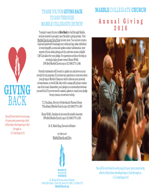 THANK YOU FOR GIVING BACK MARBLE COLLEGIATE CHURCH TO GOD - marblechurch