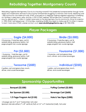 Blood sugar log sheet pdf - RTMC Golf Classic Program - Rebuilding Together Montgomery ... - rebuildingtogethermc