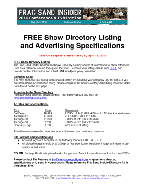 Voucher format - FREE Show Directory Listing and Advertising ... - Frac Sand Insider