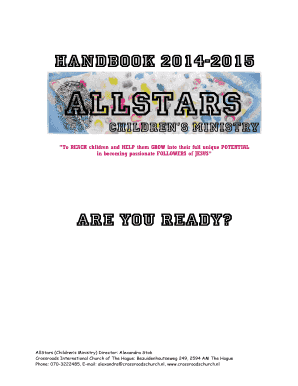 Crossroads bChildren39s Ministryb Volunteer Handbook - crossroadschurch