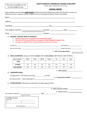 SOUTH DAKOTA AMERICAN LEGION AUXILIARY This form is - sdlegionaux