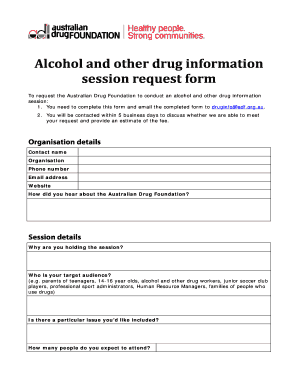 Speaker request form - Australian Drug Foundation