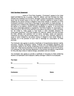 Hold Harmless Agreement - ePlanner Landing Page