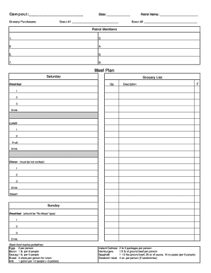 Simple Food Menu Plan - btroop325ljbborgb
