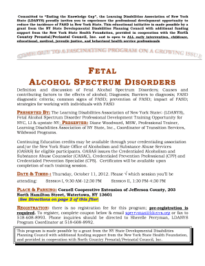 3North Country (Watertown, NY) - FASD Training Reg. Flyer, 10-11-12.doc - ldanys