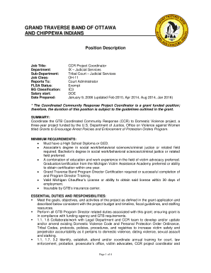 CCR Project Coordinator