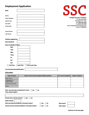 Employment Application - bstartasecuritycompanybbcomb