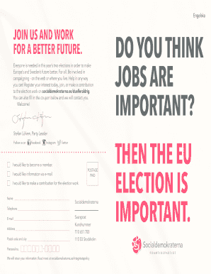 Do you think jobs are important? then the eu ... - Socialdemokraterna - socialdemokraterna