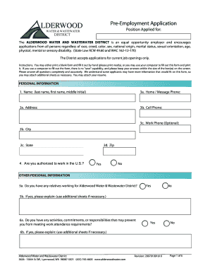 blank job application