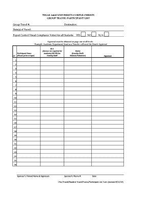 editable packing list