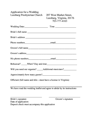 wedding application