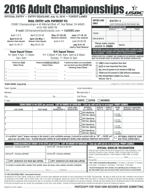 OFFICIAL ENTRY FORM 11th ANNUAL