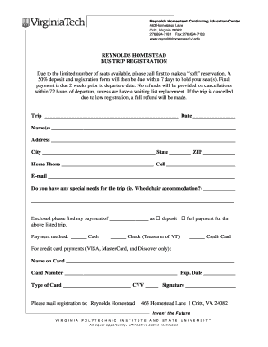 REYNOLDS HOMESTEAD BUS TRIP REGISTRATION - reynoldshomestead vt