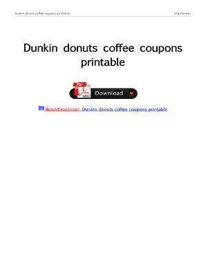 Fillable Online Dunkin donuts coffee coupons printable - bassetb ...