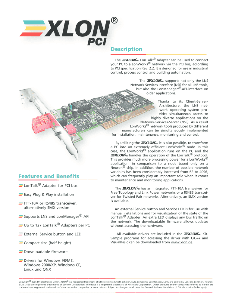 Fillable Online The 1237 LonTalk Adapter can be used to connect Fax