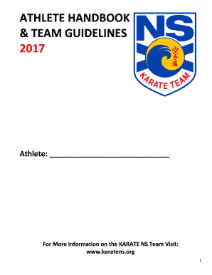 Athlete handbook amp team guidelines 2017 - Karate Nova Scotia - karatens