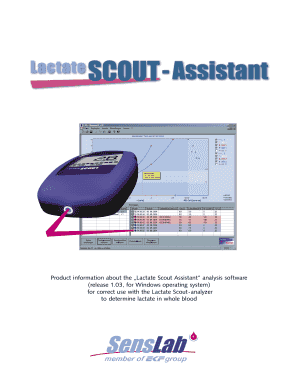 Letter of guarantee for product quality - Product information about the Lactate Scout Assistant - mediq