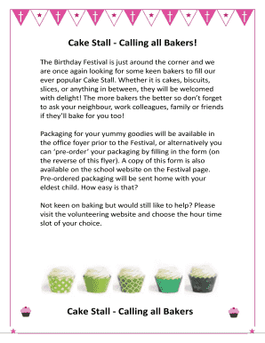 Cake Stall - Calling all Bakers