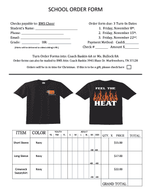 Police schedule template - SCHOOL ORDER FORM - Rutherford County Schools - blm rcs k12 tn