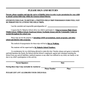 PERMISSION FORM - Geneseo School District Fied Tripsdoc - saintmalachy