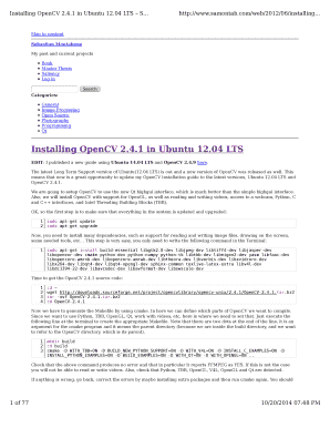 Installing OpenCV 241 in Ubuntu 1204 LTS - www-labs iro umontreal