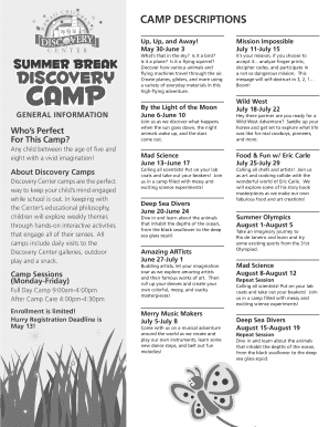 Why why analysis format - Camp descriptions - Hawaii Children's Discovery Center - discoverycenterhawaii