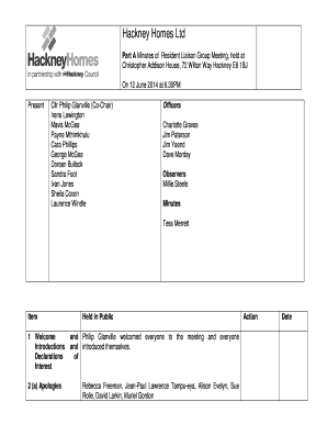 Minutes - Hackney Homes - Housing - apps hackneyhomes org