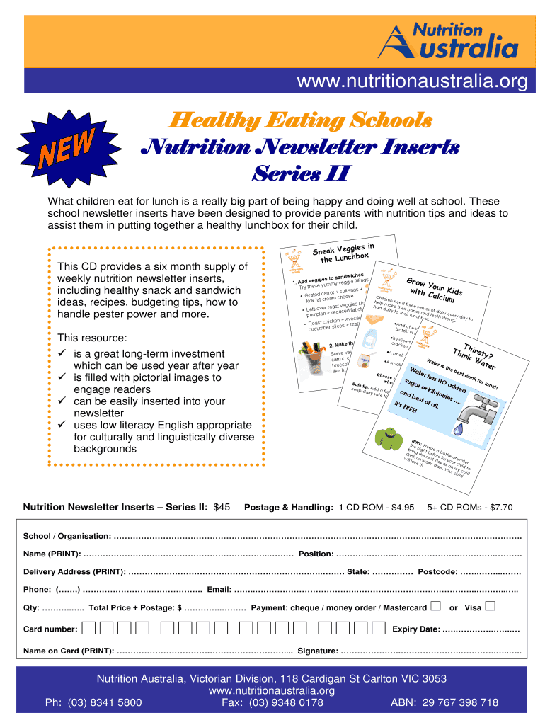 Fillable Online Catalogue Nutrition Australia Fax Email Print pdfFiller