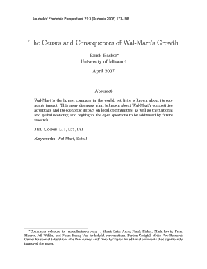 The Causes and Consequences of Wal-Mart039s Growth - emmanuelcombe