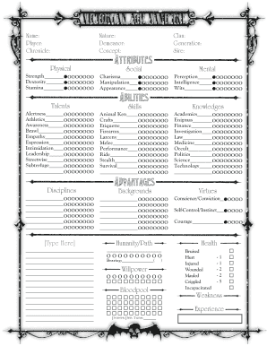 Victorian Age Vampire Pdf - Fill Online, Printable, Fillable, Blank ...