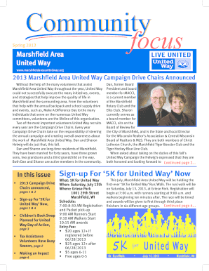 Community focus - Home - Marshfield Area United Way - marshfieldareaunitedway