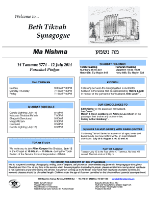 DAILY MINYAN - bethtikvahtoronto