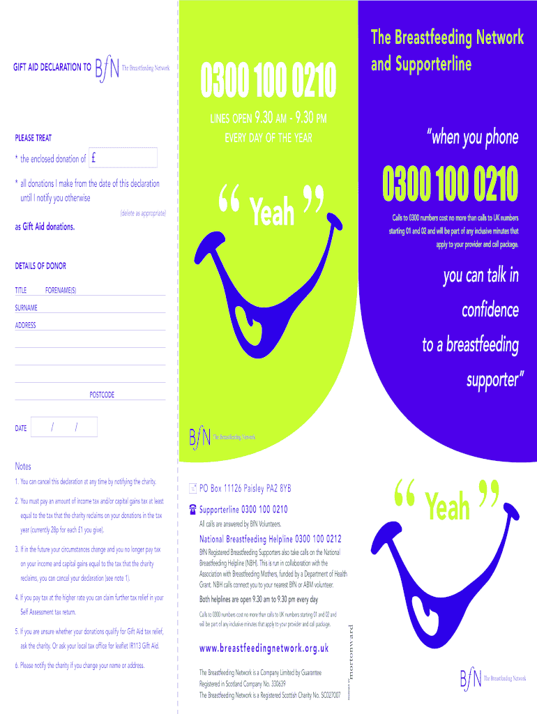Fillable Online org BfN Supporters leaflet update 09Master AW