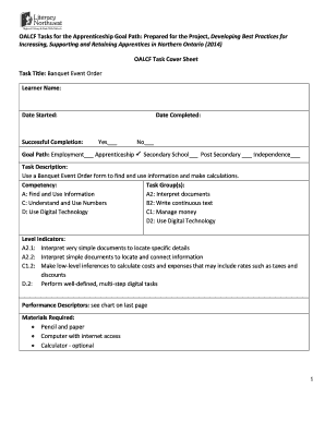 Task Title Banquet Event Order - taskbasedactivitiesforlbs